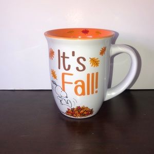 Peanuts Snoopy Fall Leaves Themed Coffee Cup Mug